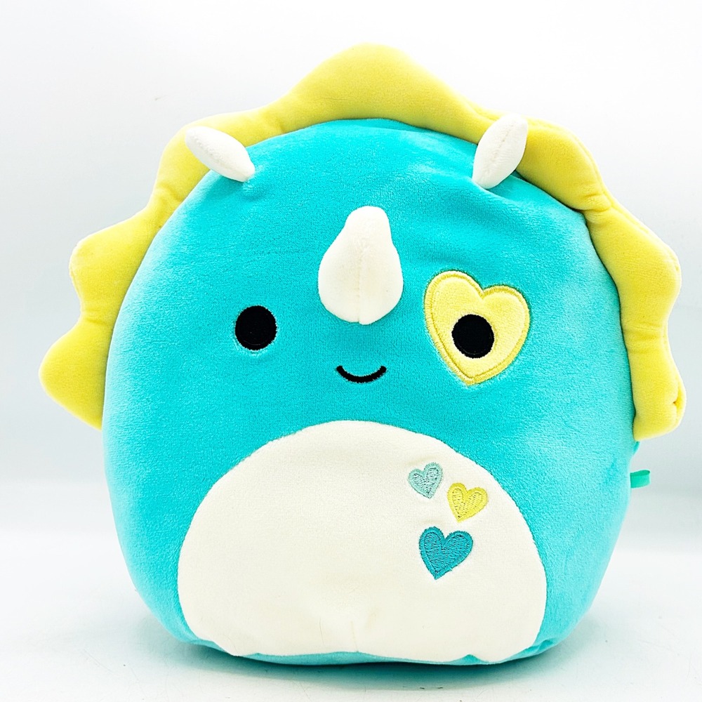 Squishmallows Triceratops Braedon Heart Eye 10" Stuffed Animal Plush